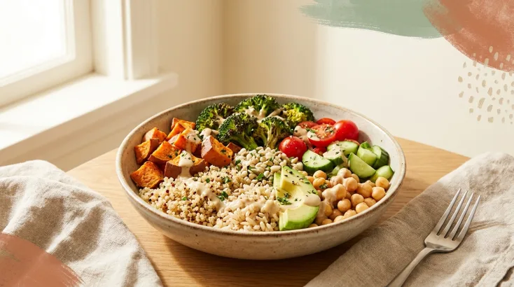 Walnut oat breakfast bowl