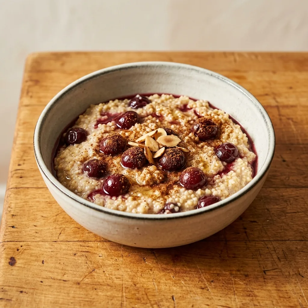 Warm Millet and Cherry Porridge