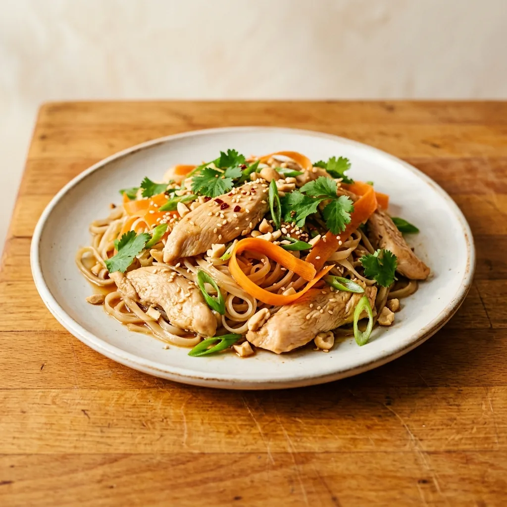 Ginger Chicken Rice Noodles