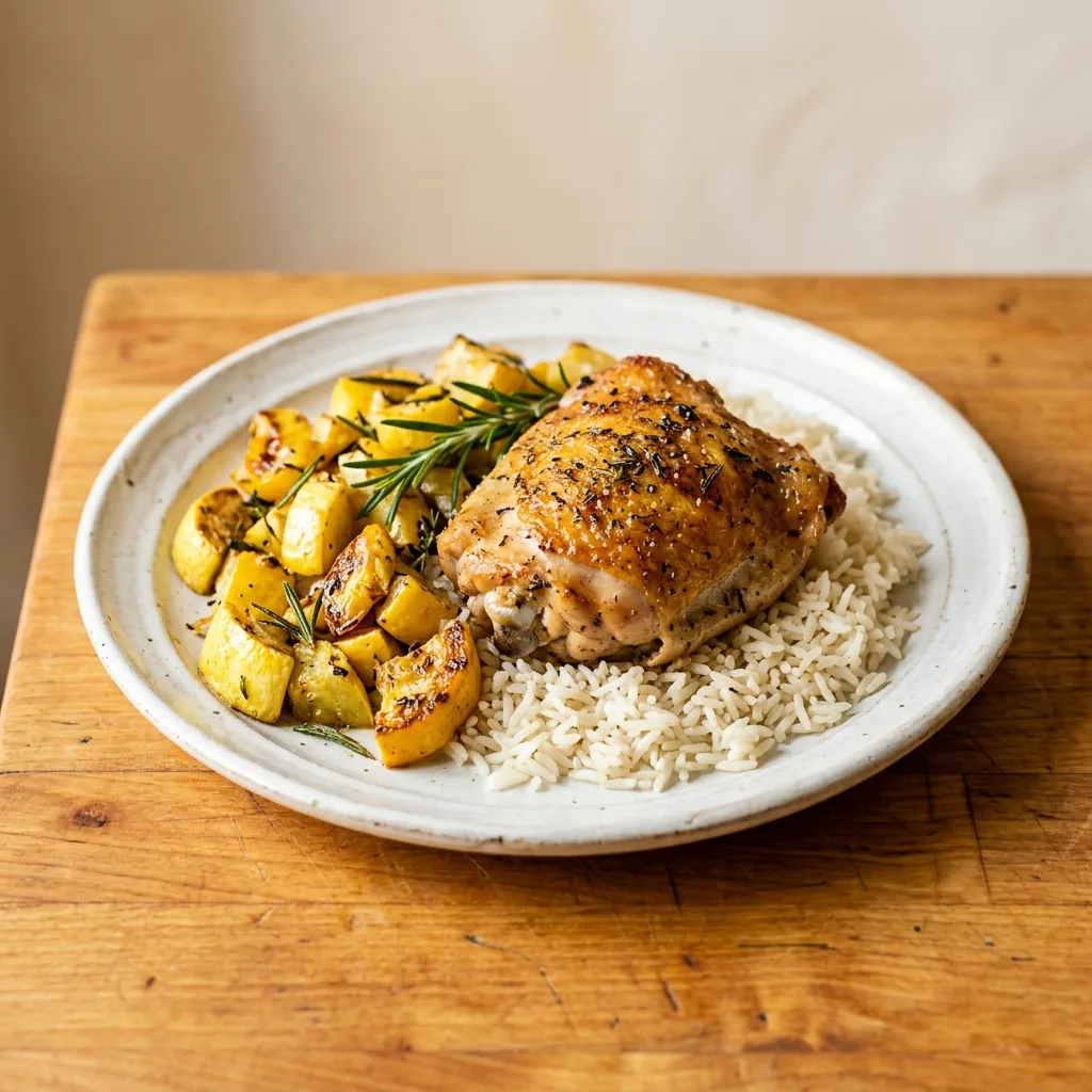 Herb Roasted Chicken and Squash