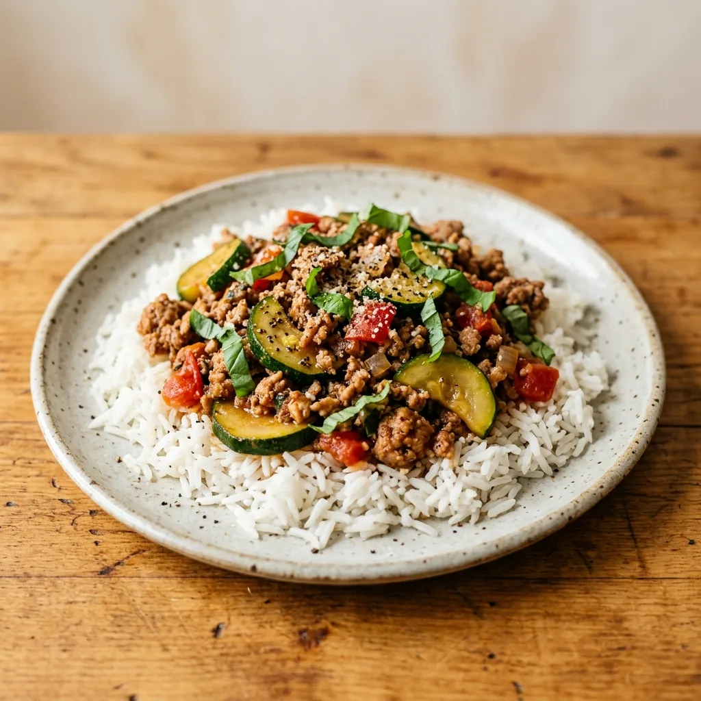 Turkey and Zucchini Skillet