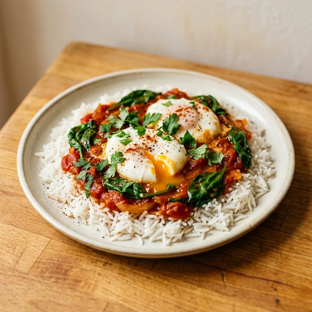 Skillet Eggs in Tomato