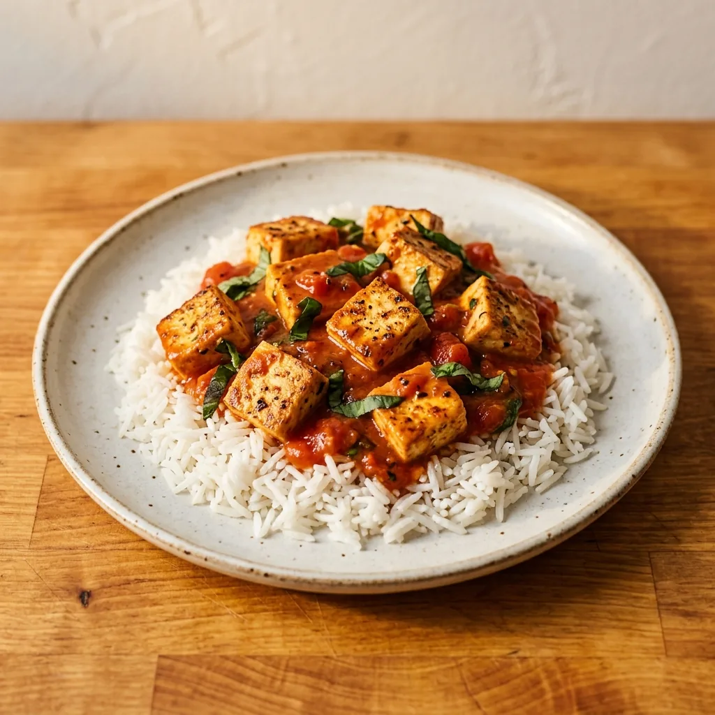 Tofu in Tomato Basil