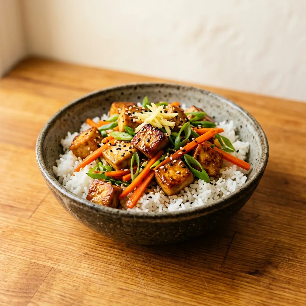 Ginger Tofu Rice Bowl
