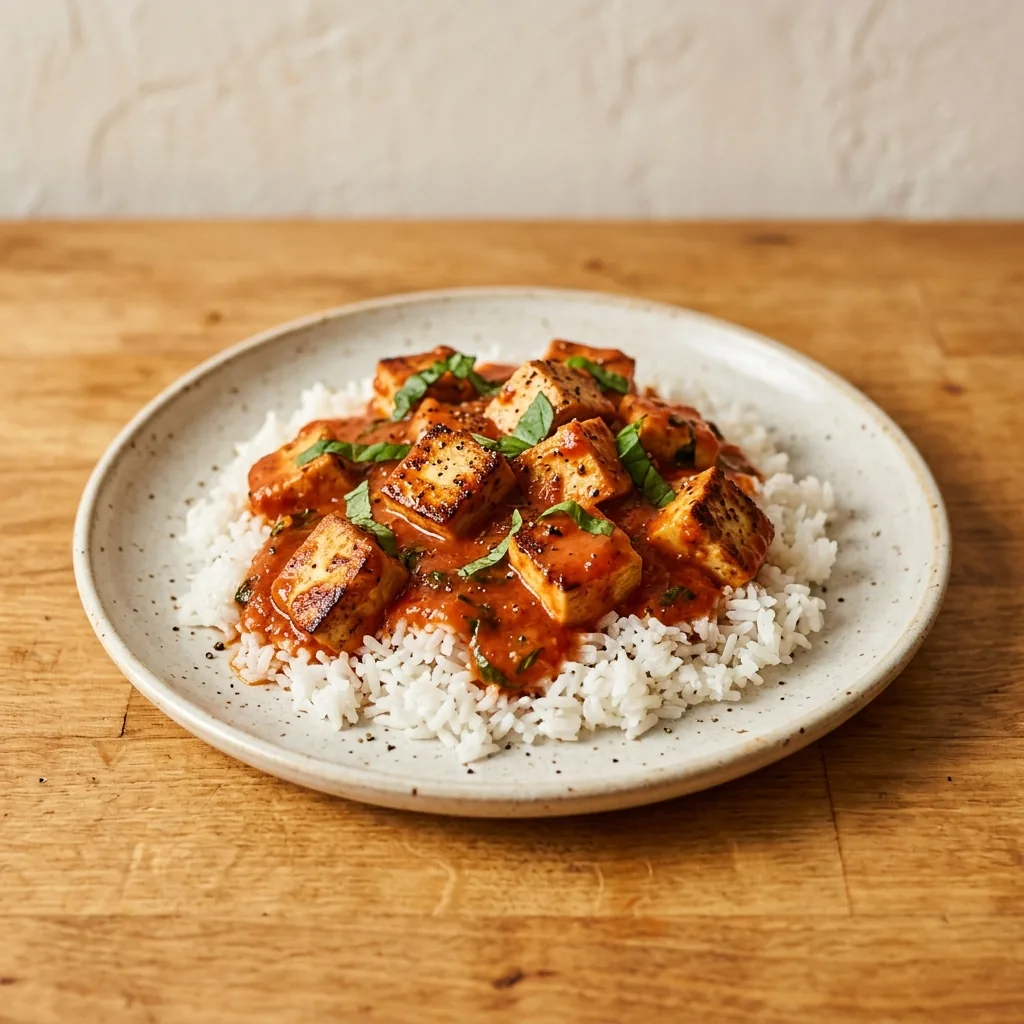 Tomato Basil Tofu Rice