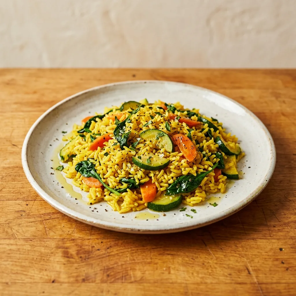 Golden Turmeric Vegetable Rice