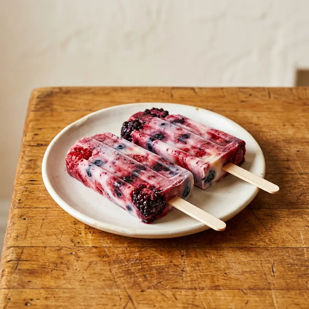 Berry Coconut Popsicles