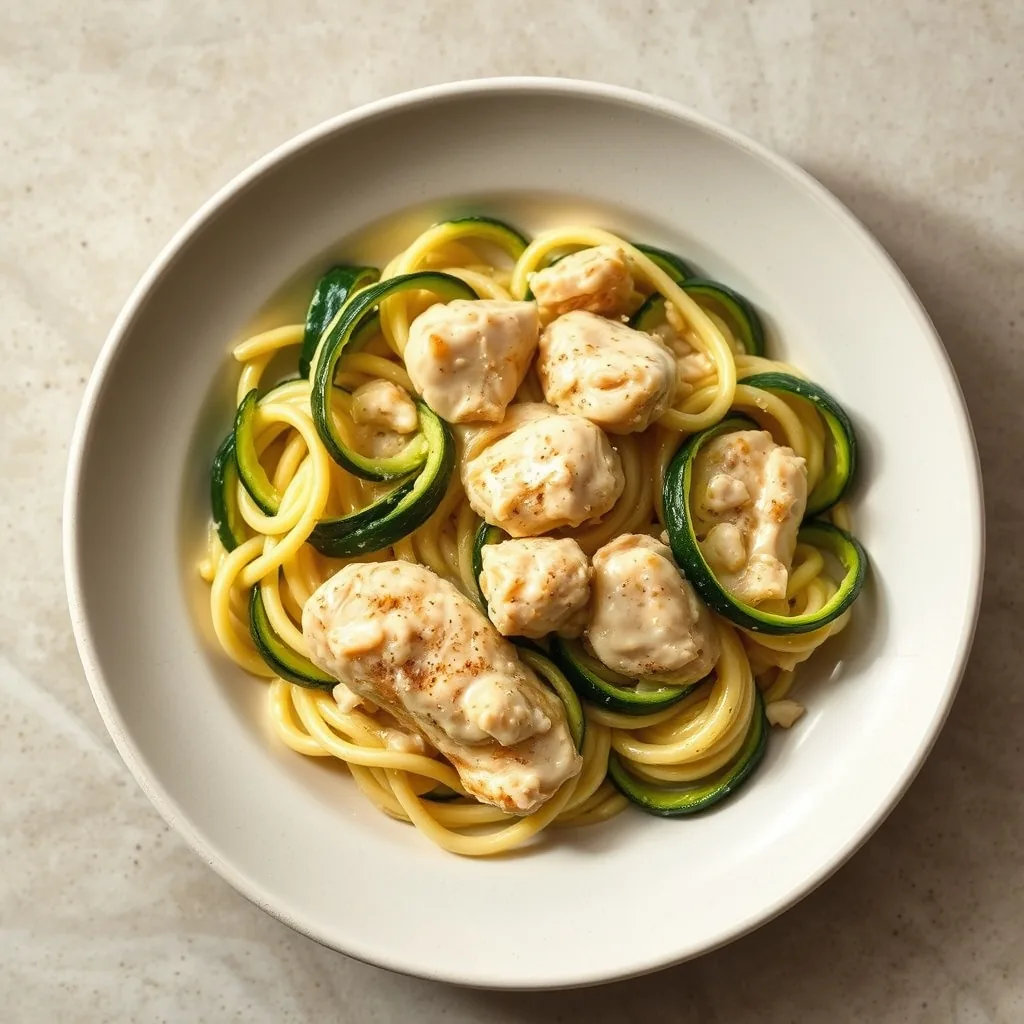 Chicken and Zucchini Alfredo