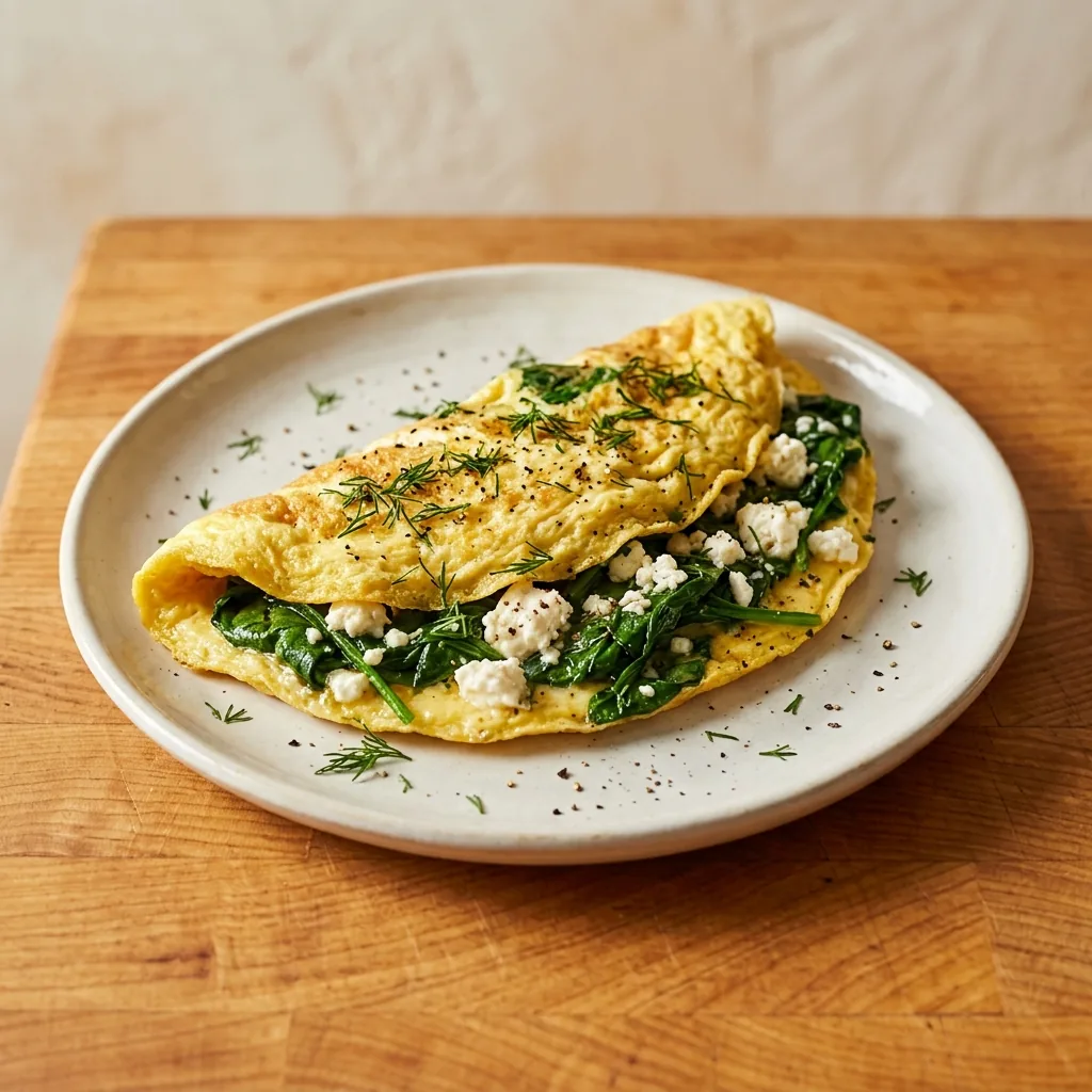 Spinach and Feta Omelet
