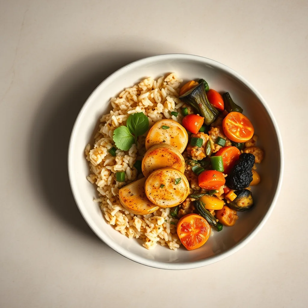 GLP-1 Paella with Lean Chicken and Big Veg