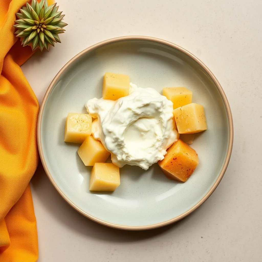 Korean Cottage Cheese and Pineapple