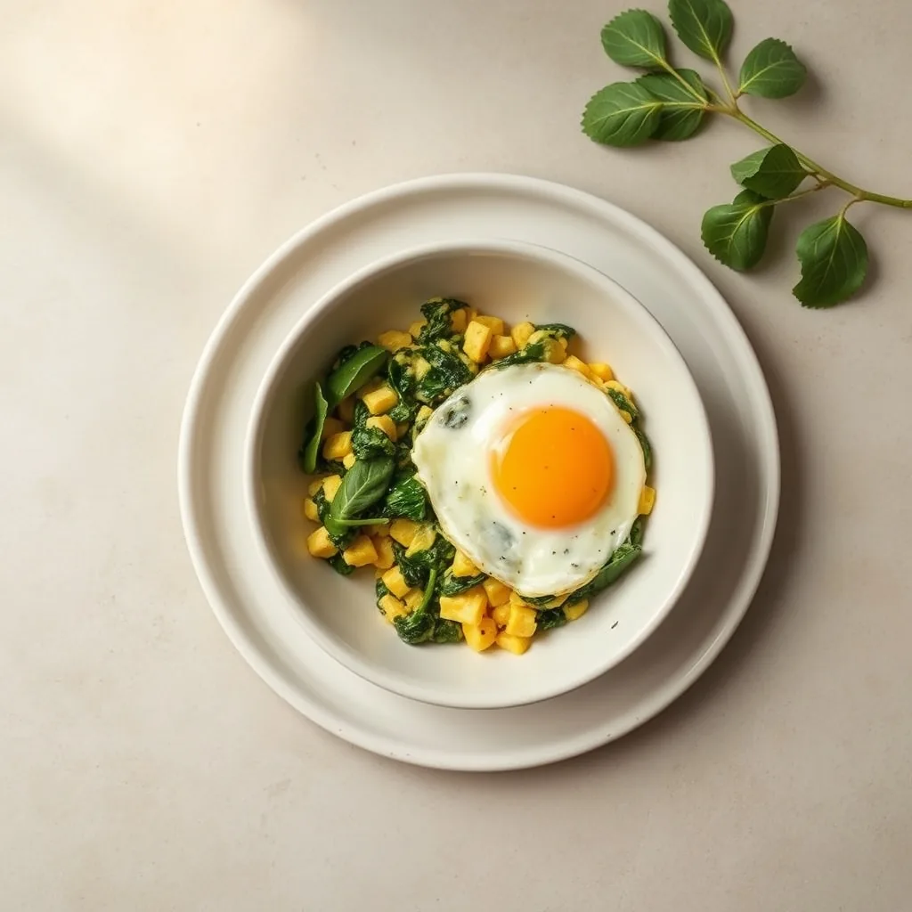Spanish Egg and Spinach Scramble