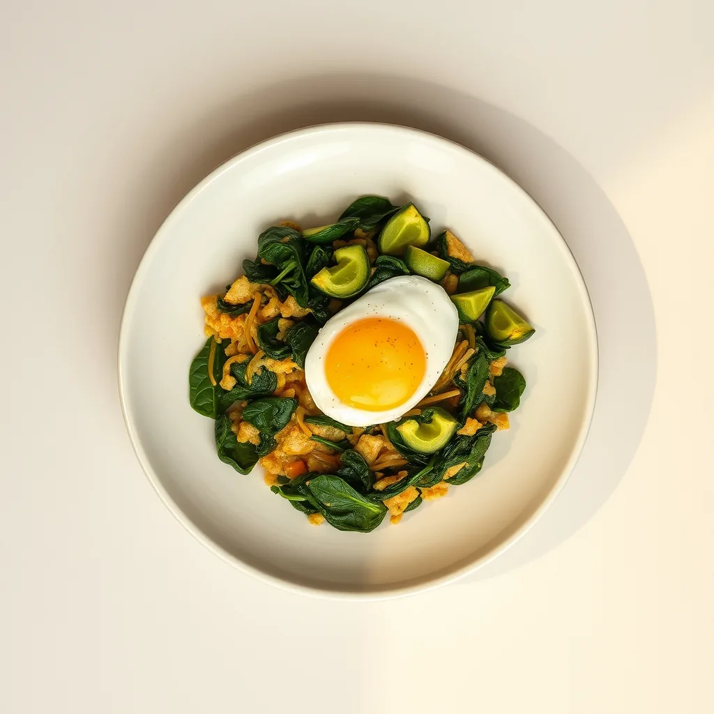 Thai Egg and Spinach Scramble