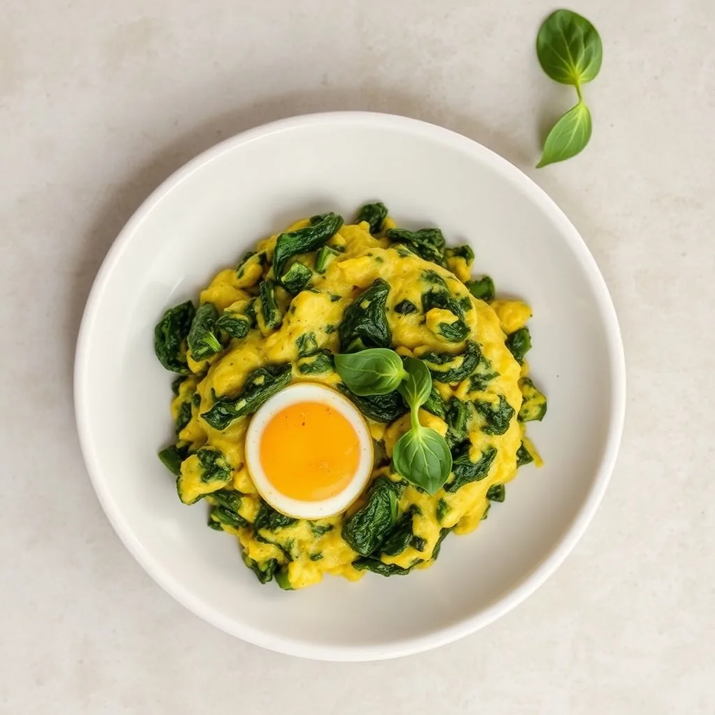 Indian Egg and Spinach Scramble