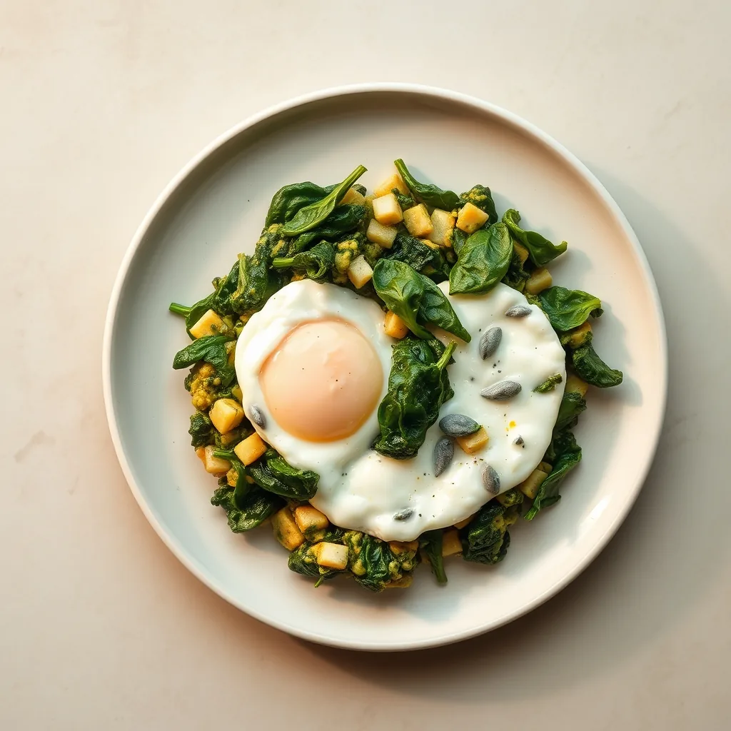 Japanese Egg and Spinach Scramble