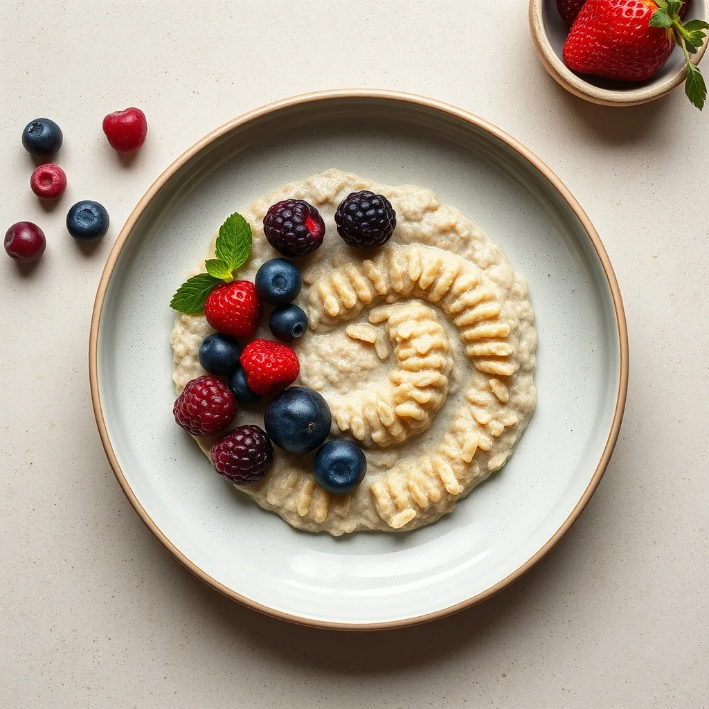 Japanese Oatmeal with Berries