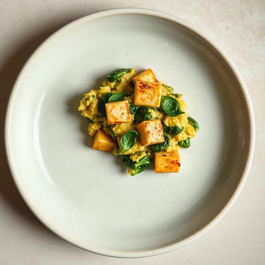 Italian Tofu and Spinach Scramble
