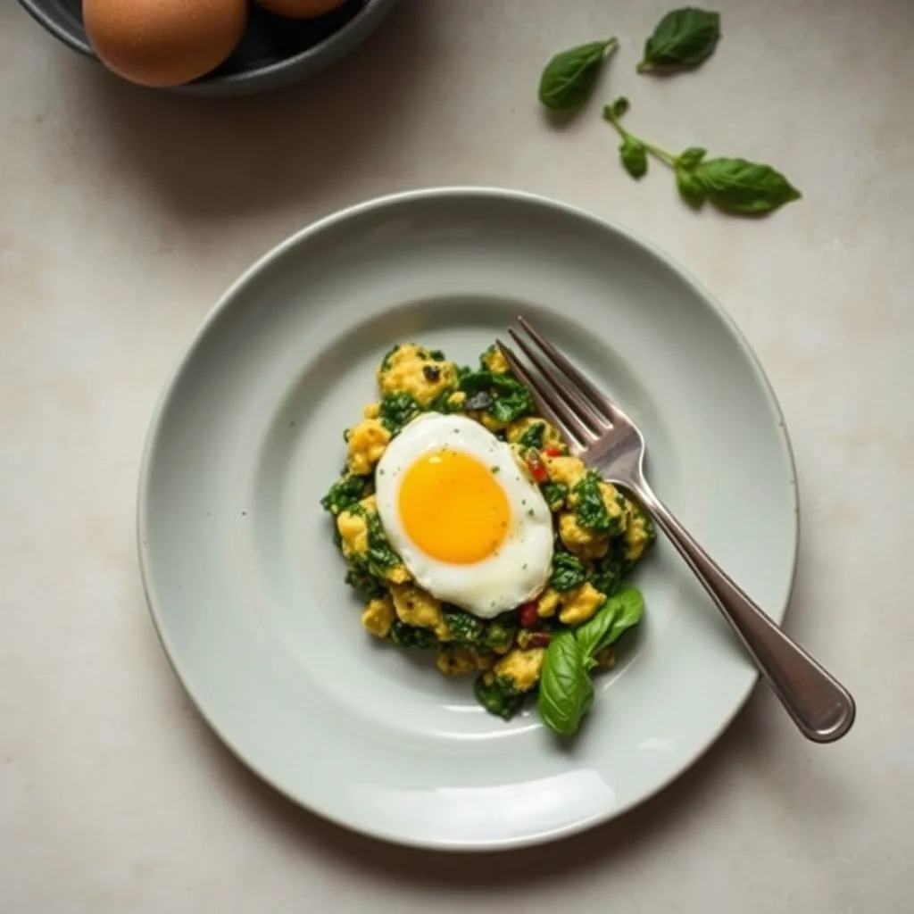 Mexican Egg and Spinach Scramble