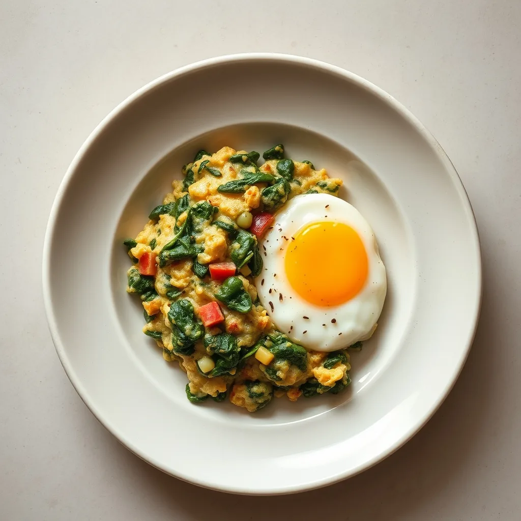 Mediterranean Egg and Spinach Scramble