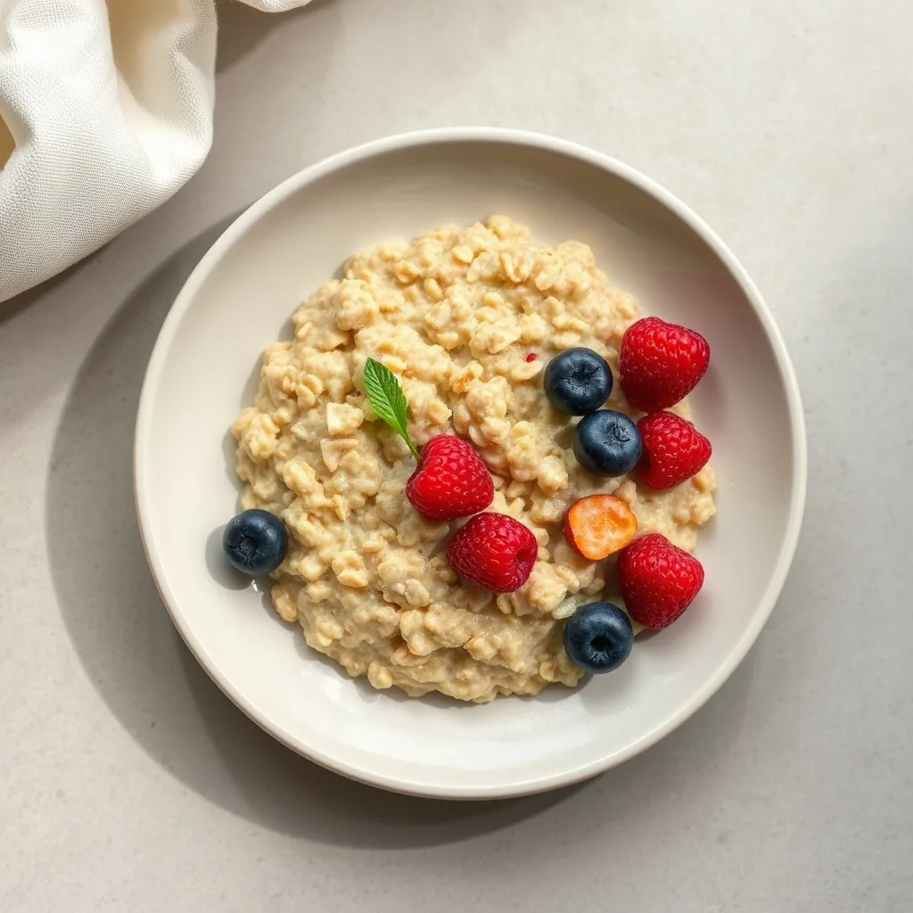 Mediterranean Oatmeal with Berries