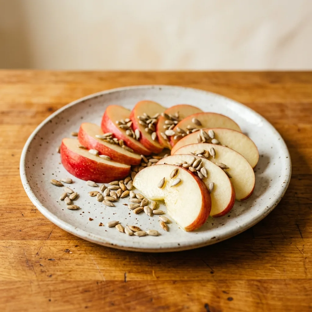 Apple with Sunflower Seeds