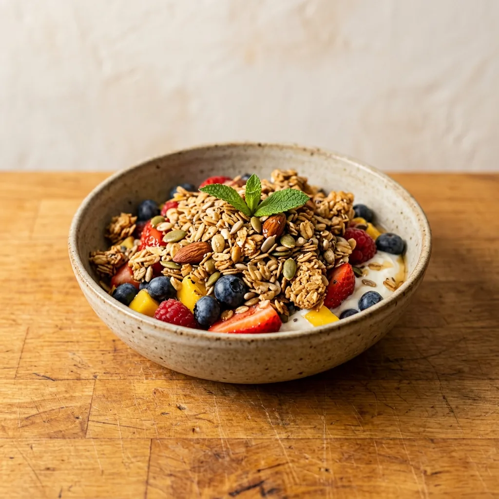 Seed Granola with Fruit