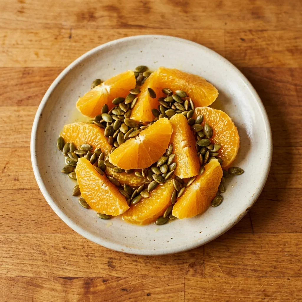 Orange with Pumpkin Seeds